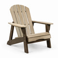 Adirondackstuhl aus Holzverbundstoff Beige/Braun 90x75x85 cm