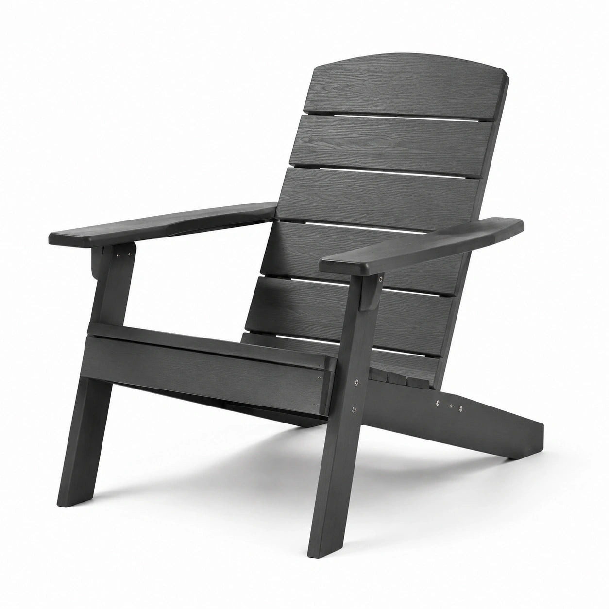 Adirondack Stuhl Polywood Schwarz 72x89x92 cm