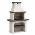 Beton Grillkamin mit Grillrost Grau/Schwarz