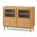 Sideboard aus Eichenholz mit Glasfronten