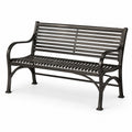 Gartenbank aus Metall Schwarz 150x60x80 cm