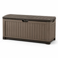 Gartenbox Polypropylen 117x45x57 cm Braun mit Deckel