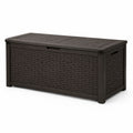 Aufbewahrungsbox Polypropylen Rattanoptik Braun
