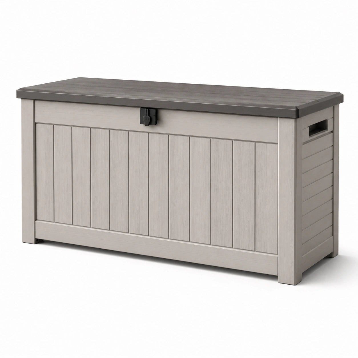 Gartenbox aus Kunststoff, Grau, 120cm x 45cm x 60cm