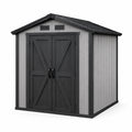 Kunststoff Gartenhaus 200x150x210 cm mit Satteldach in Grau/Schwarz