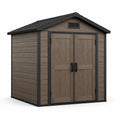 Gartenhaus Holz-Kunststoff 180x180x215 cm Braun/Schwarz