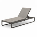 Aluminium Sonnenliege Textilene Grau 200x70x35 cm
