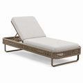Sonnenliege Aluminium mit Polyrattan Verstellbar Beige